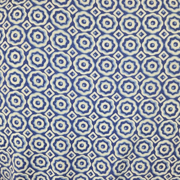 Boden Size 16/18L Blue White Patterned Wrap Dress Ruffle Trim Vneck Belt - Picture 8 of 13